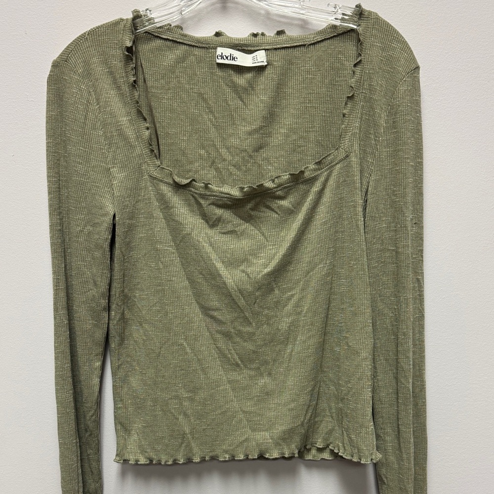 Elodie Sage Long Sleeve Top